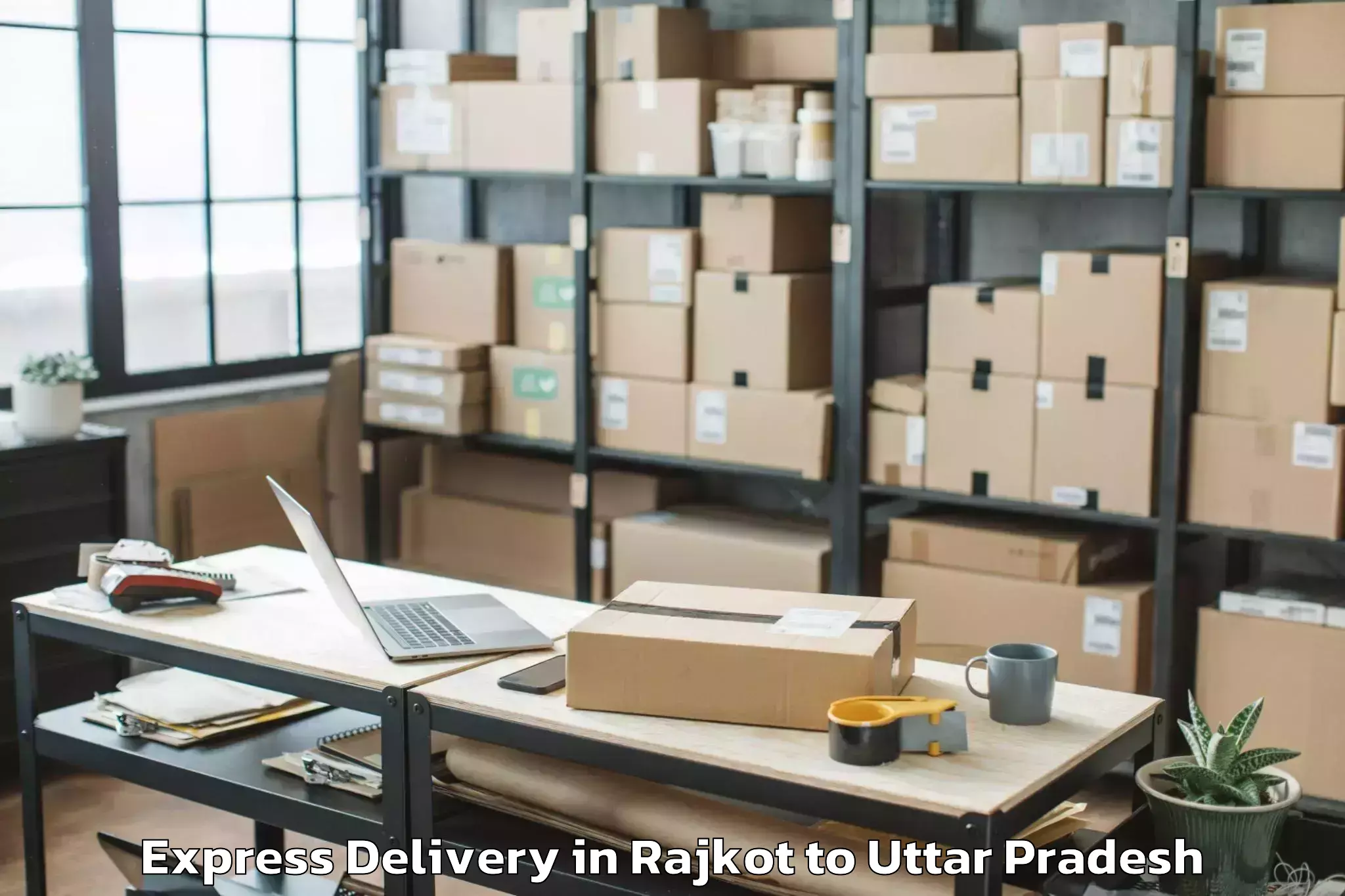 Leading Rajkot to Kirakat Express Delivery Provider